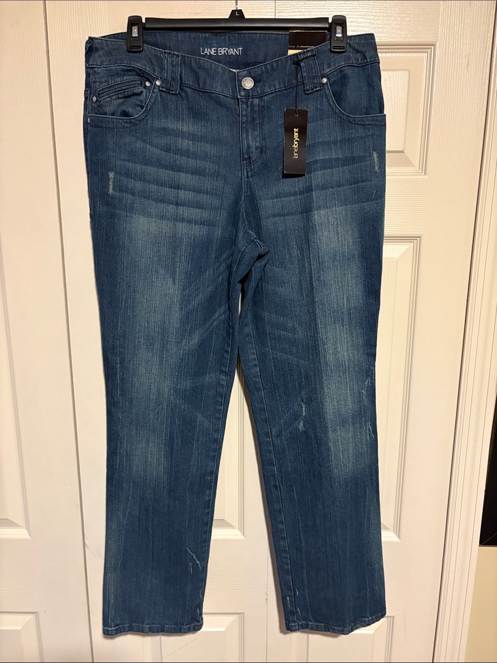 Lane Bryant Dark Blue Straight-Leg Jeans